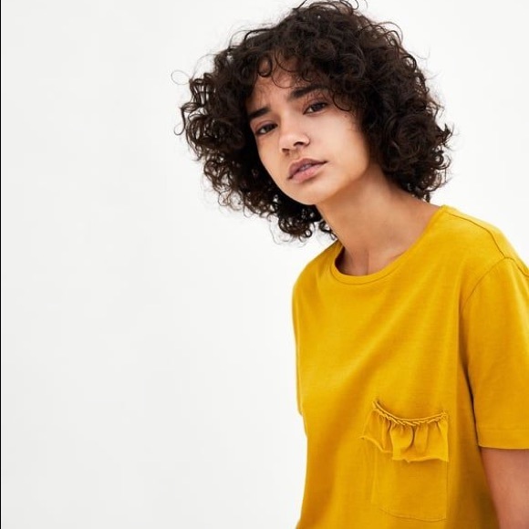 Zara Ruffle Pocket Tee - Picture 2 of 3